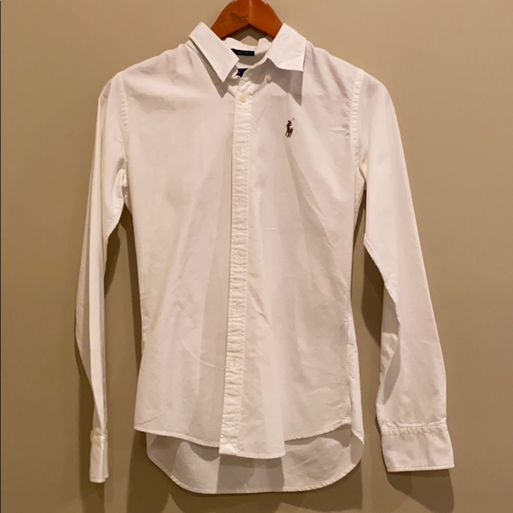 Ralph Lauren button down white size 2